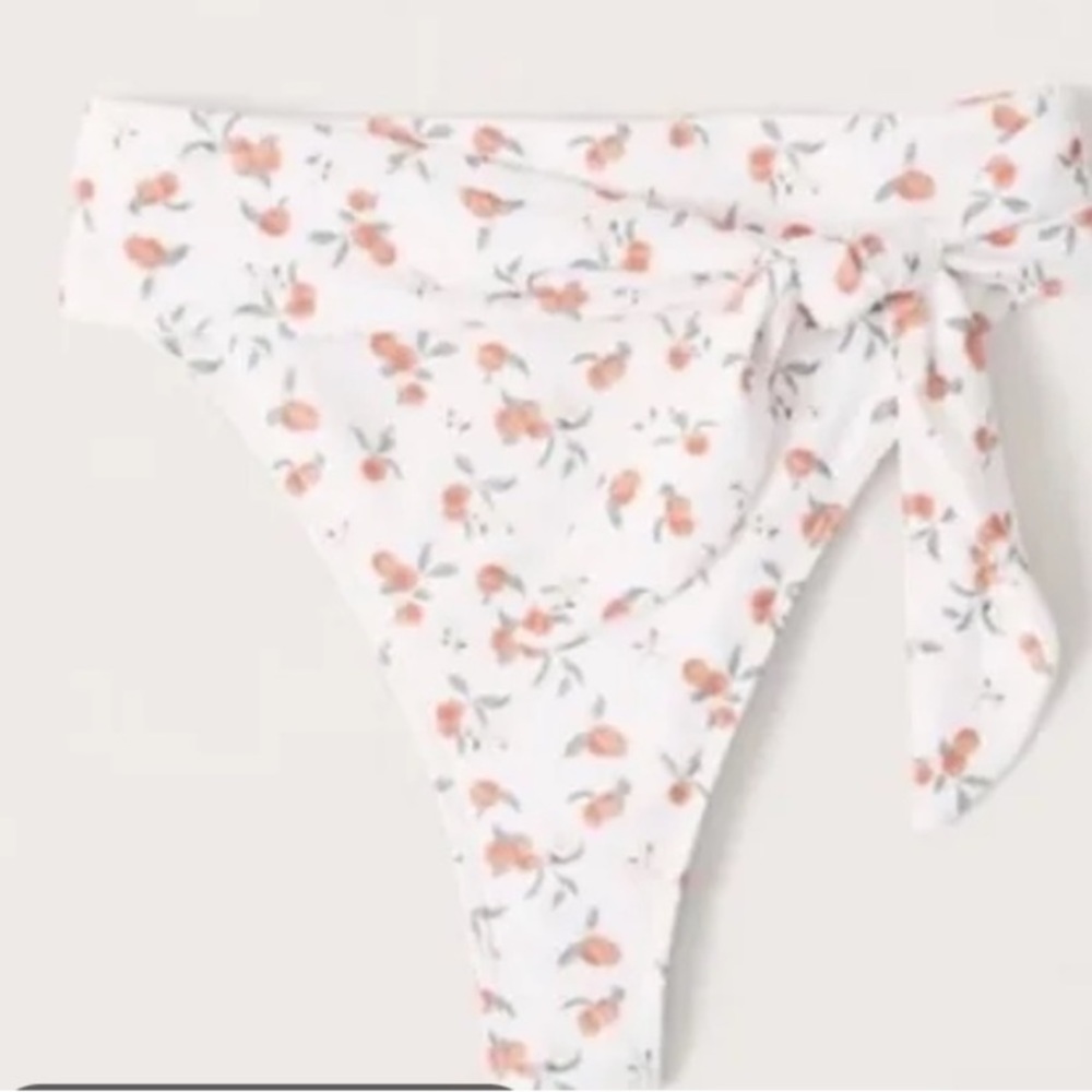 Abercrombie high waisted peach bikini bottom